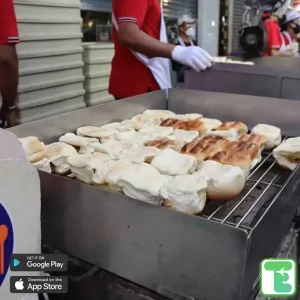 comida barrio chino bangkok - toasted bun