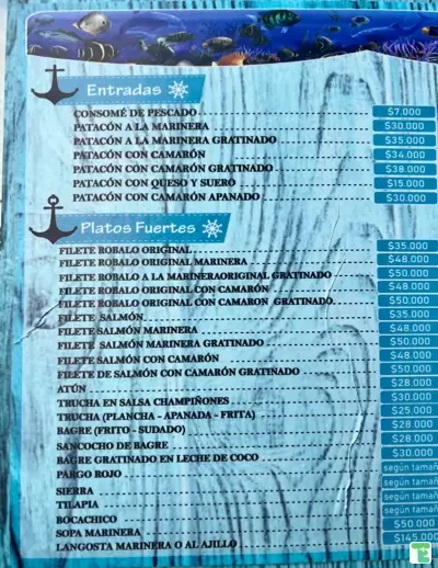 el mejor sabor del caribe menu